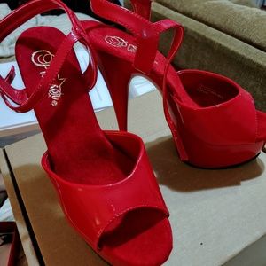 Fire Engine Red Pleaser Pumps